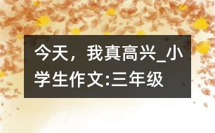今天，我真高興_小學生作文:三年級