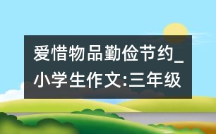 愛惜物品、勤儉節(jié)約_小學(xué)生作文:三年級