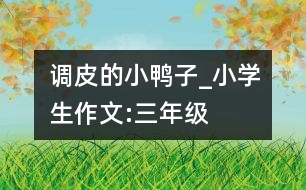 調皮的小鴨子_小學生作文:三年級