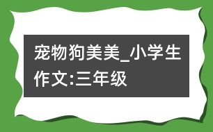寵物狗“美美”_小學生作文:三年級
