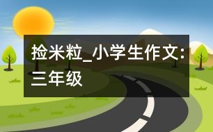 撿米粒_小學(xué)生作文:三年級