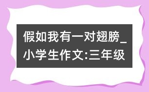 假如我有一對翅膀_小學生作文:三年級