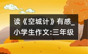 讀《空城計》有感_小學生作文:三年級