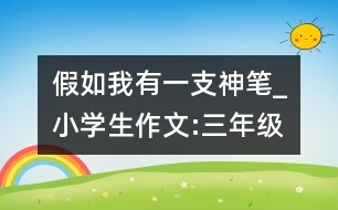假如我有一支神筆_小學(xué)生作文:三年級