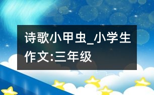 詩歌小甲蟲_小學(xué)生作文:三年級(jí)