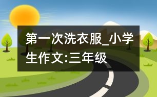 第一次洗衣服_小學生作文:三年級
