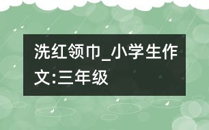 洗紅領(lǐng)巾_小學(xué)生作文:三年級
