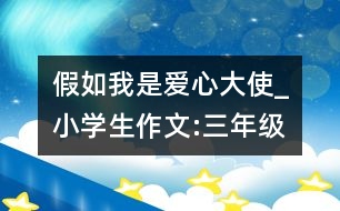 假如我是愛心大使_小學(xué)生作文:三年級(jí)