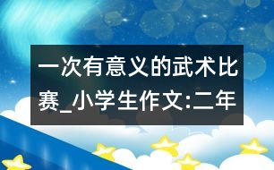 一次有意義的武術(shù)比賽_小學生作文:二年級