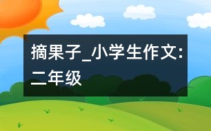 摘果子_小學生作文:二年級