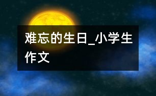 難忘的生日_小學(xué)生作文