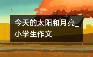 今天的太陽和月亮_小學(xué)生作文