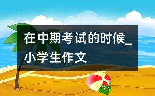 在中期考試的時(shí)候_小學(xué)生作文
