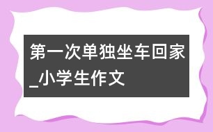 第一次單獨(dú)坐車(chē)回家_小學(xué)生作文