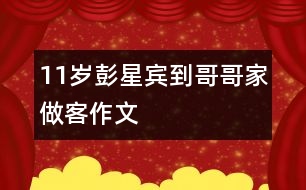 11歲彭星賓：到哥哥家做客（作文）