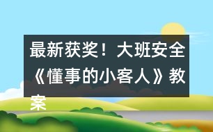 最新獲獎(jiǎng)！大班安全《懂事的小客人》教案反思