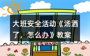 大班安全活動《湯灑了，怎么辦》教案
