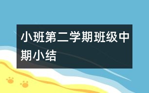小班第二學期班級中期小結