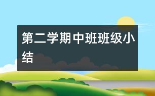 第二學期中班班級小結(jié)