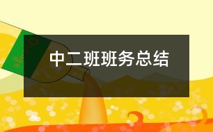 中（二）班班務總結