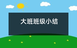 大班班級小結