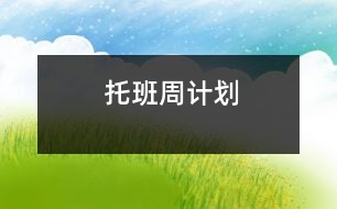 托班周計(jì)劃