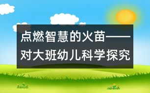 點(diǎn)燃智慧的火苗――對大班幼兒科學(xué)探究教育的研究報告