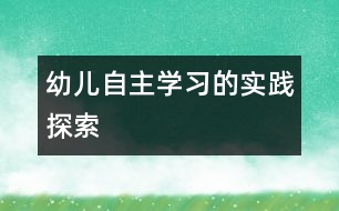 幼兒自主學(xué)習(xí)的實踐探索