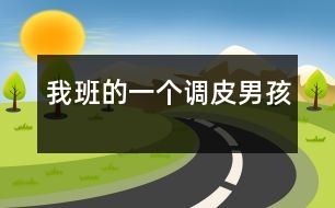 我班的一個調(diào)皮男孩