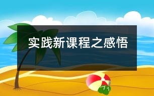 實踐新課程之感悟