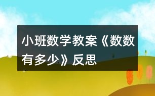 小班數(shù)學教案《數(shù)數(shù)有多少》反思
