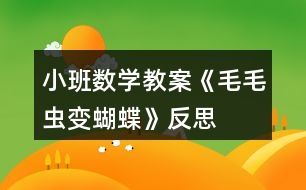 小班數(shù)學(xué)教案《毛毛蟲(chóng)變蝴蝶》反思