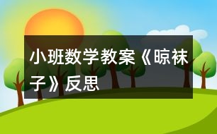 小班數(shù)學教案《晾襪子》反思