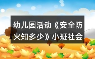 幼兒園活動(dòng)《安全防火知多少》小班社會(huì)安全健康教案反思