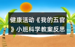 健康活動《我的五官》小班科學教案反思