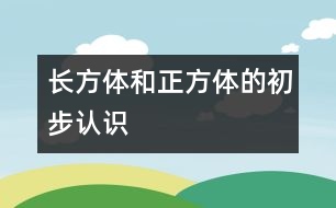 長方體和正方體的初步認(rèn)識(shí)
