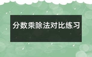 分數(shù)乘除法對比練習