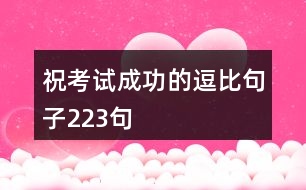 祝考試成功的逗比句子223句