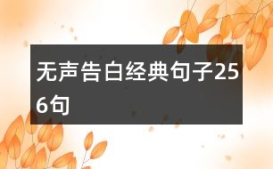 無(wú)聲告白經(jīng)典句子256句