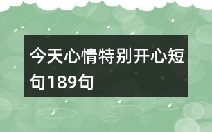 今天心情特別開(kāi)心短句189句
