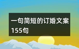 一句簡(jiǎn)短的訂婚文案155句