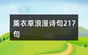 薰衣草浪漫詩(shī)句217句