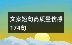 文案短句高質量傷感174句