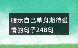 暗示自己?jiǎn)紊砥诖龕?ài)情的句子248句