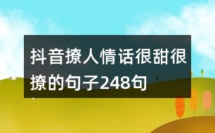 抖音撩人情話(huà)很甜很撩的句子248句