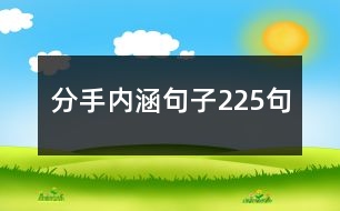 分手內涵句子225句