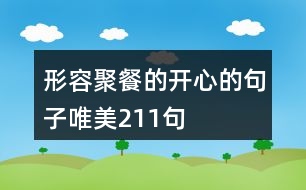 形容聚餐的開(kāi)心的句子唯美211句