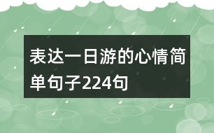 表達一日游的心情簡單句子224句