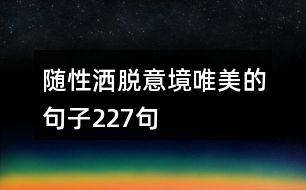 隨性灑脫,意境唯美的句子227句