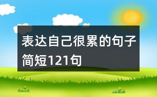 表達(dá)自己很累的句子簡短121句
